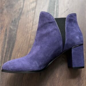 Unworn Purple Suede Ankle Boot White House Black Market